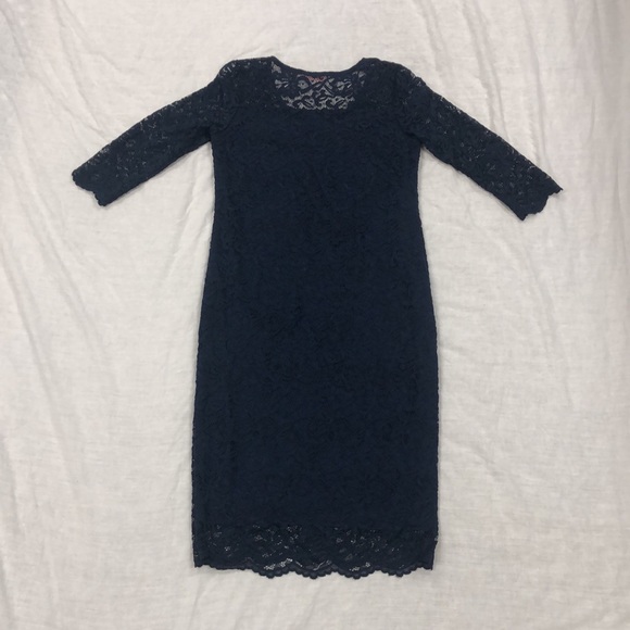 HELLO MIZ Women's Maternity Floral Lace Knee Length Bodycon Dress/ Size: Small - Picture 9 of 10